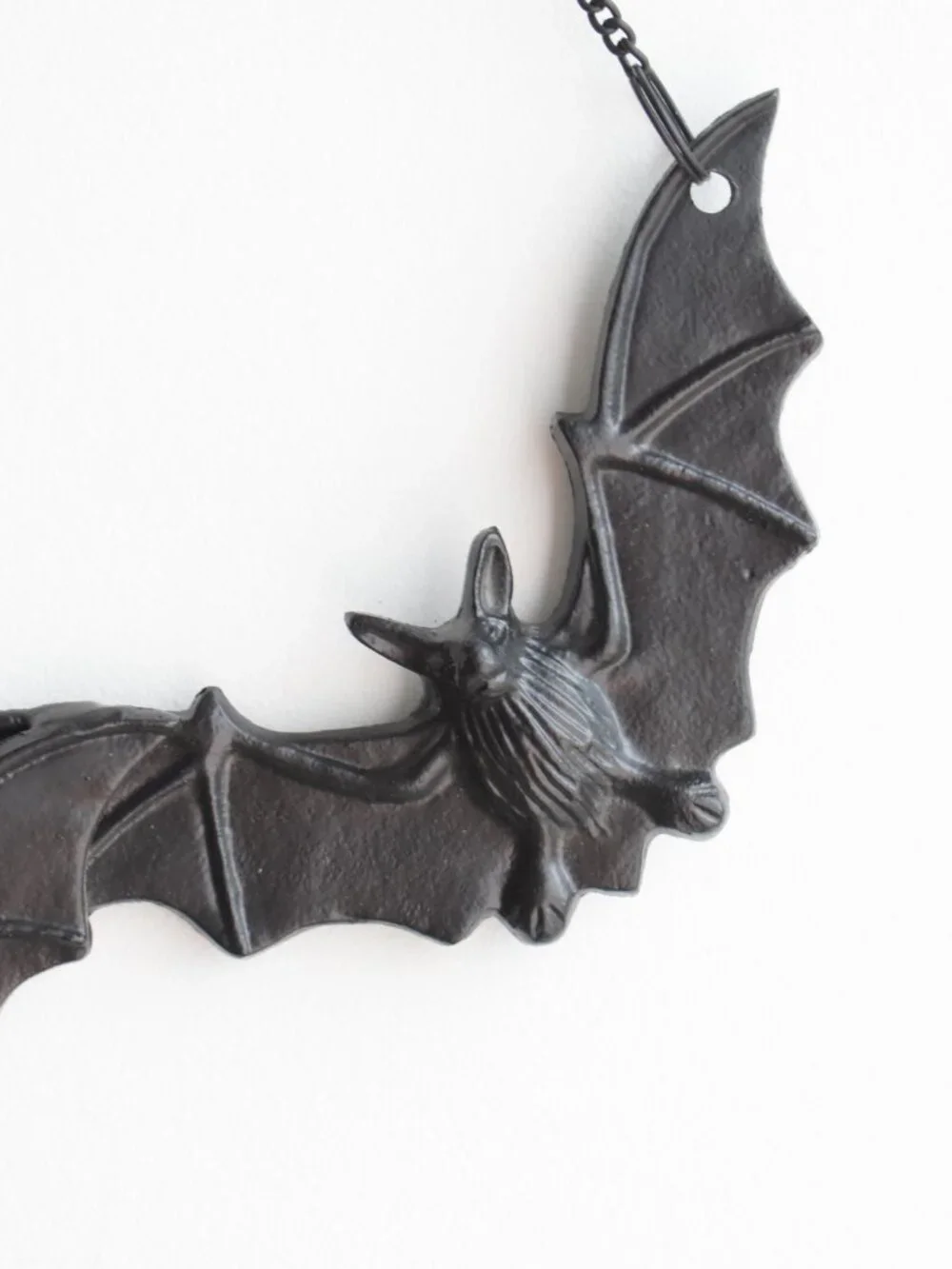 Black Cast Iron Metal Three Bats Hanging Wall Rustic Gothic Fall Halloween Decor